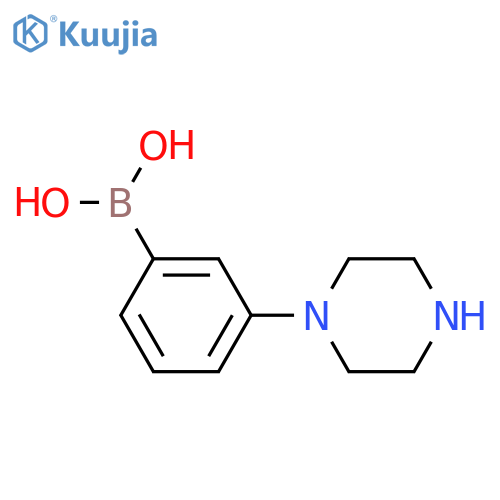 B-[3-(1-piperazinyl)phenyl]-Boronic acid structure