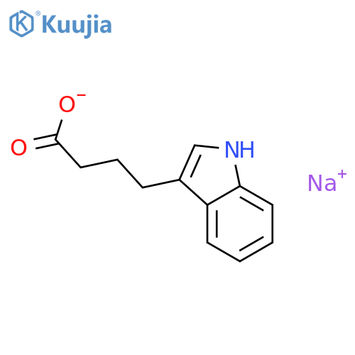 Sodium3-indolebutyrate structure