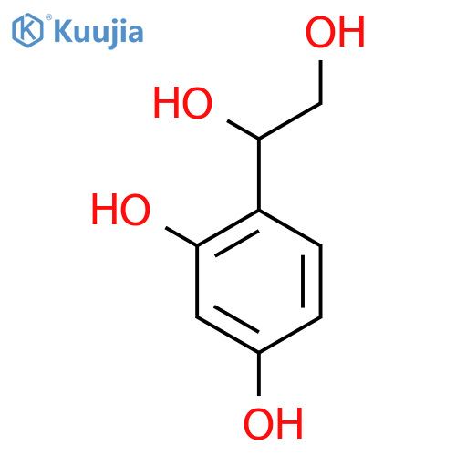 4-(1,2-dihydroxyethyl)benzene-1,3-diol structure