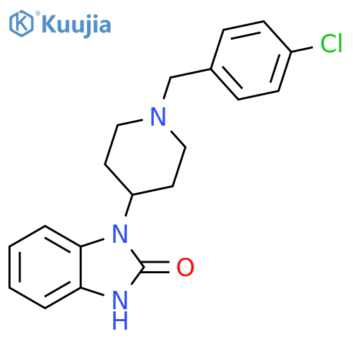 1-{1-(4-chlorophenyl)methylpiperidin-4-yl}-2,3-dihydro-1H-1,3-benzodiazol-2-one structure