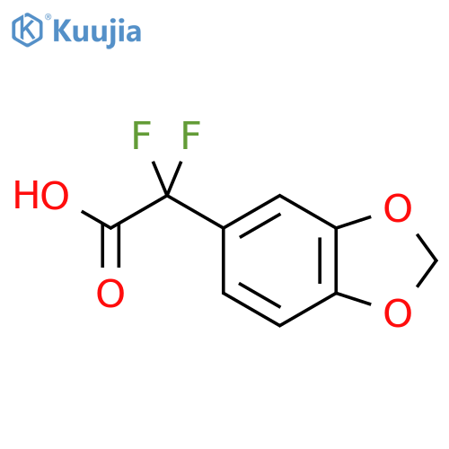 2-(1,3-dioxaindan-5-yl)-2,2-difluoroacetic acid structure