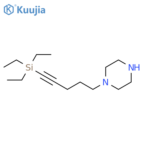 1-[5-(Triethylsilyl)-4-pentyn-1-yl]piperazine hydrochloride structure