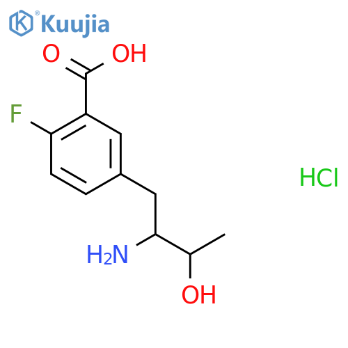 5-(2-Amino-3-hydroxybutyl)-2-fluorobenzoic acid hydrochloride structure