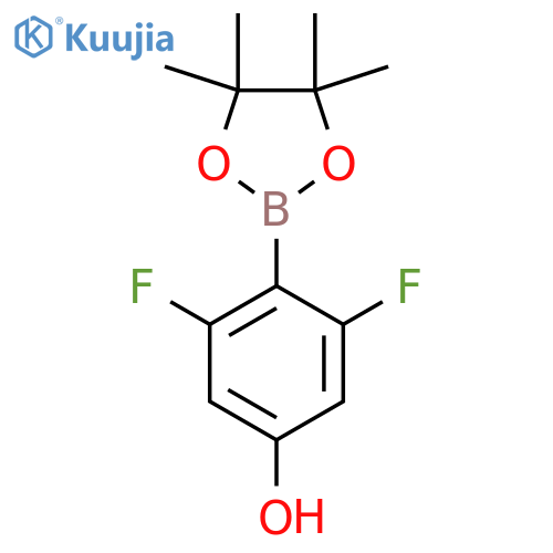 3,5-Difluoro-4-(4,4,5,5-tetramethyl-1,3,2-dioxaborolan-2-yl)phenol structure