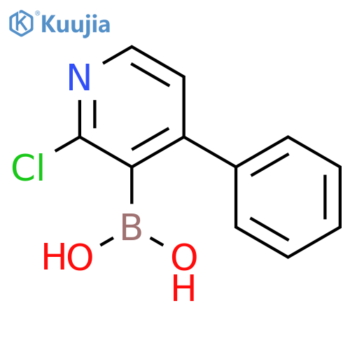 (2-Chloro-4-phenylpyridin-3-yl)boronic acid structure