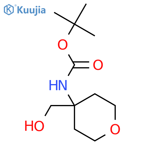 tert-butyl N-[4-(hydroxymethyl)oxan-4-yl]carbamate structure