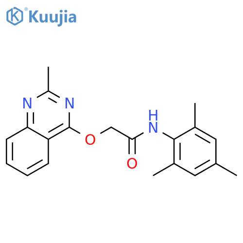 2-[(2-methylquinazolin-4-yl)oxy]-N-(2,4,6-trimethylphenyl)acetamide structure