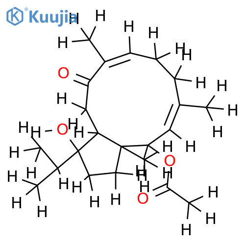(1R*,2R*,3E,7E,11S*,12S*)-2-acetoxy-12-hydroxydolabella-3,7-dien-9-one structure