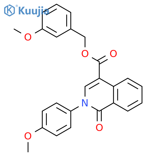 (3-methoxyphenyl)methyl 2-(4-methoxyphenyl)-1-oxo-1,2-dihydroisoquinoline-4-carboxylate structure