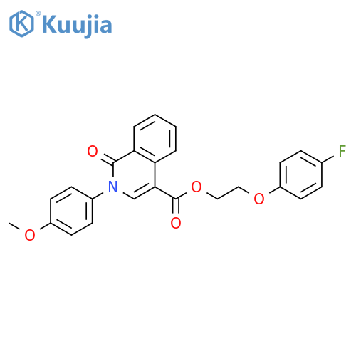 2-(4-fluorophenoxy)ethyl 2-(4-methoxyphenyl)-1-oxo-1,2-dihydroisoquinoline-4-carboxylate structure
