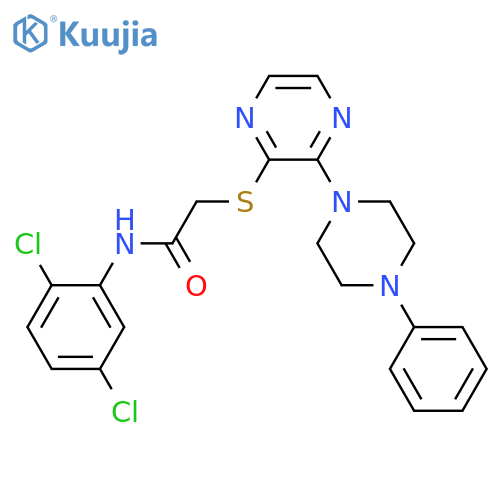 N-(2,5-dichlorophenyl)-2-{[3-(4-phenylpiperazin-1-yl)pyrazin-2-yl]sulfanyl}acetamide structure
