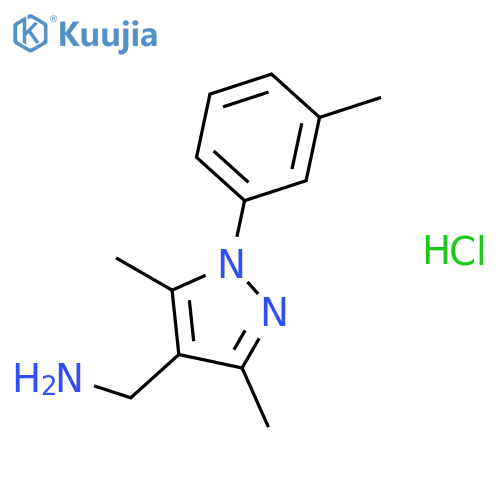 (3,5-Dimethyl-1-(m-tolyl)-1H-pyrazol-4-yl)methanamine hydrochloride structure