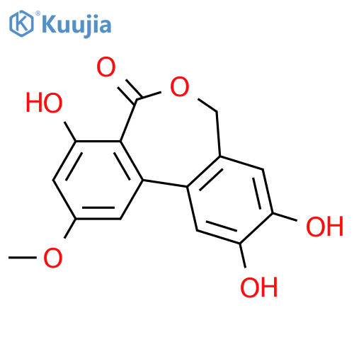 4,9,10-trihydroxy-2-methoxydibenzo[c,e]oxepin-5(7H)-one structure