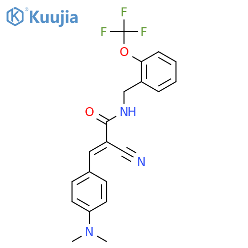 2-cyano-3-[4-(dimethylamino)phenyl]-N-{[2-(trifluoromethoxy)phenyl]methyl}prop-2-enamide structure