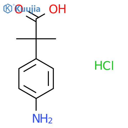 2-(4-Aminophenyl)-2-methylpropanoic acid hydrochloride structure