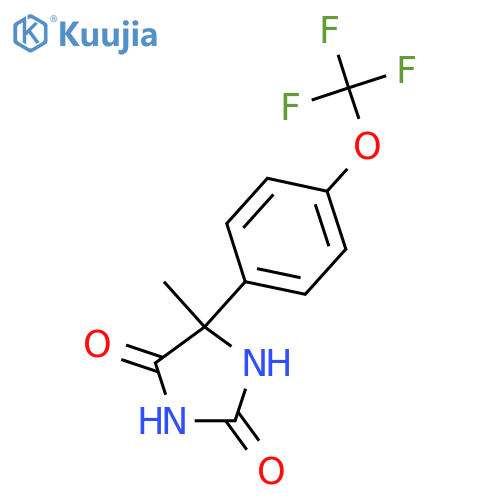5-Methyl-5-4-(trifluoromethoxy)phenylimidazolidine-2,4-dione structure