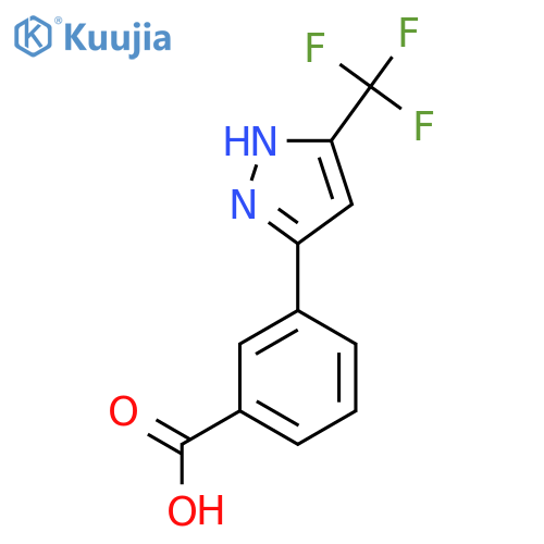 3-[3-(Trifluoromethyl)-1H-pyrazol-5-yl]benzoic acid structure