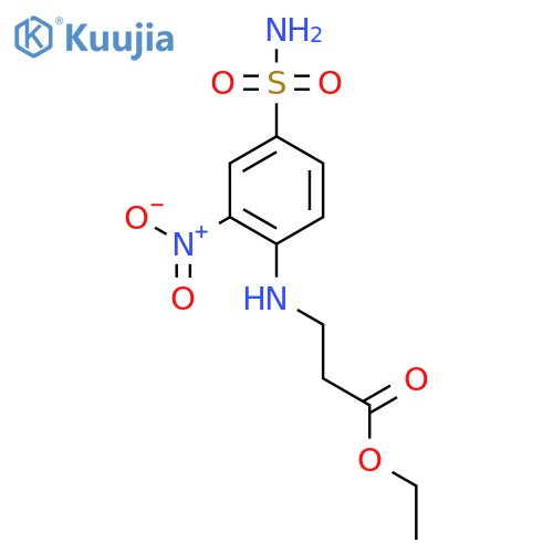 Ethyl 3-[(2-nitro-4-sulfamoylphenyl)amino]propanoate structure