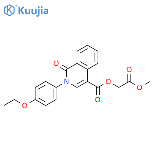 4-Isoquinolinecarboxylic acid, 2-(4-ethoxyphenyl)-1,2-dihydro-1-oxo-, 2-methoxy-2-oxoethyl ester structure