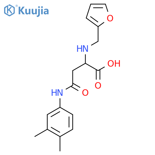 3-[(3,4-dimethylphenyl)carbamoyl]-2-{[(furan-2-yl)methyl]amino}propanoic acid structure