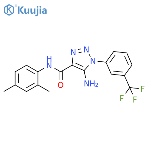 5-amino-N-(2,4-dimethylphenyl)-1-[3-(trifluoromethyl)phenyl]-1H-1,2,3-triazole-4-carboxamide structure