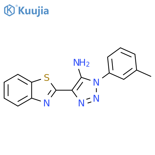 4-(1,3-benzothiazol-2-yl)-1-(3-methylphenyl)-1H-1,2,3-triazol-5-amine structure