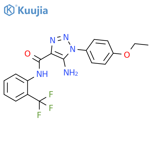 5-amino-1-(4-ethoxyphenyl)-N-[2-(trifluoromethyl)phenyl]-1H-1,2,3-triazole-4-carboxamide structure