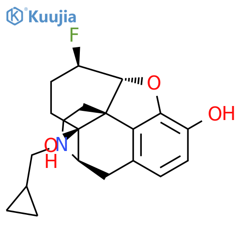 Morphinan-3,14-diol,17-(cyclopropylmethyl)-4,5-epoxy-6-fluoro-, (5a,6b)- structure