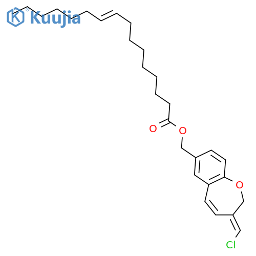 {(Z)-3-(chloromethylene)-2,3-dihydrobenzo[b]oxepin-7-yl}methyl palmitoleate structure