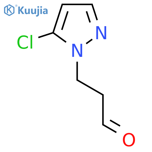 3-(5-chloro-1H-pyrazol-1-yl)propanal structure