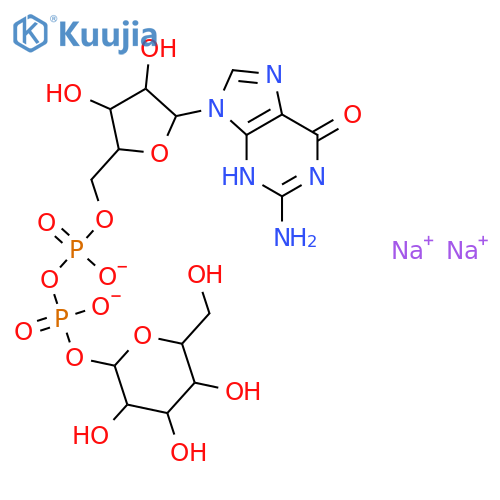 Guanosine5'-(trihydrogen diphosphate), P'-D-mannopyranosyl ester, disodium salt (9CI) structure