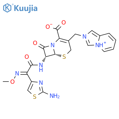 Imidazo[1,5-a]pyridinium,2-[[7-[[(2-amino-4-thiazolyl)(methoxyimino)acetyl]amino]-2-carboxy-8-oxo-5-thia-1-azabicyclo[4.2.0]oct-2-en-3-yl]methyl]-,inner salt, [6R-[6a,7b(Z)]]- (9CI) structure
