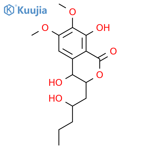 (3R,4R)-4,8-dihydroxy-6,7-dimethoxy-3-((R)-2-hydroxypentyl)isochroman-1-one structure