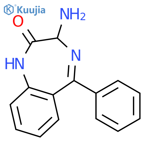 3-amino-5-phenyl-2,3-dihydro-1H-1,4-benzodiazepin-2-one structure