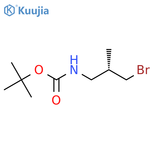 tert-butyl N-(2S)-3-bromo-2-methylpropylcarbamate structure