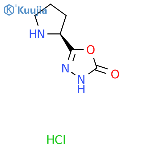 5-(2S)-pyrrolidin-2-yl-2,3-dihydro-1,3,4-oxadiazol-2-one hydrochloride structure