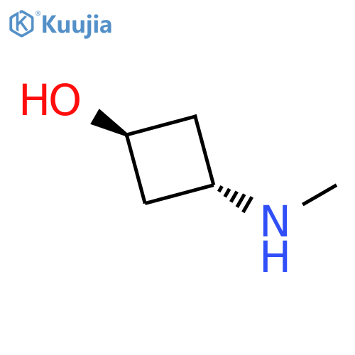 trans-3-(methylamino)cyclobutan-1-ol structure