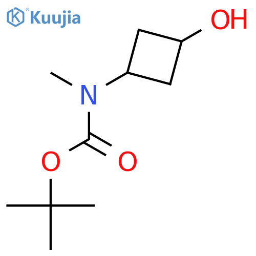 tert-butyl trans-N-(3-hydroxycyclobutyl)-N-methyl-carbamate structure