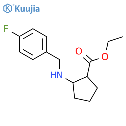 Ethyl (1R,2S)-2-(4-Fluorobenzylamino)cyclopentanecarboxylate structure