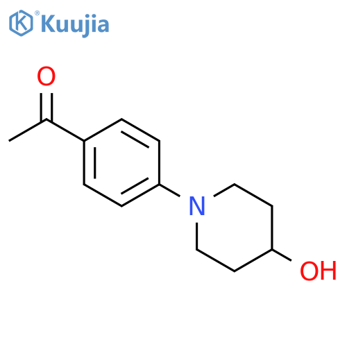 1-4-(4-Hydroxypiperidin-1-yl)phenylethan-1-one structure