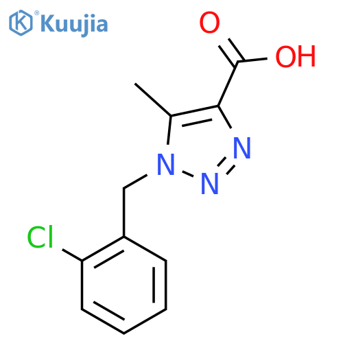 1-(2-chlorophenyl)methyl-5-methyl-1H-1,2,3-triazole-4-carboxylic acid structure