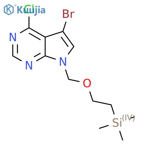 5-bromo-4-chloro-7-((2-(trimethylsilyl)ethoxy)methyl)-7H-pyrrolo[2,3-d]pyrimidine structure