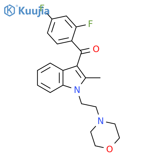 Methanone,(2,4-difluorophenyl)[2-methyl-1-[2-(4-morpholinyl)ethyl]-1H-indol-3-yl]- structure