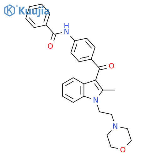 Benzamide,N-[4-[[2-methyl-1-[2-(4-morpholinyl)ethyl]-1H-indol-3-yl]carbonyl]phenyl]- structure