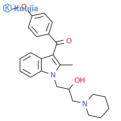 Methanone,[1-[2-hydroxy-3-(1-piperidinyl)propyl]-2-methyl-1H-indol-3-yl](4-methoxyphenyl)- structure