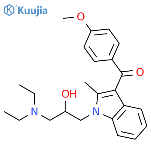 Methanone,[1-[3-(diethylamino)-2-hydroxypropyl]-2-methyl-1H-indol-3-yl](4-methoxyphenyl)- structure