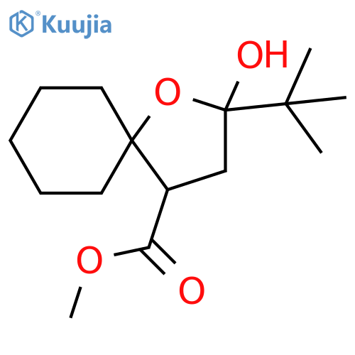 1-Oxaspiro[4.5]decane-4-carboxylic acid,2-(1,1-dimethylethyl)-2-hydroxy-, methyl ester structure