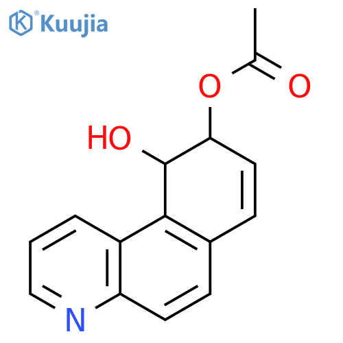 (9S,10S)-10-hydroxy-9,10-dihydrobenzo[f]quinolin-9-yl acetate structure