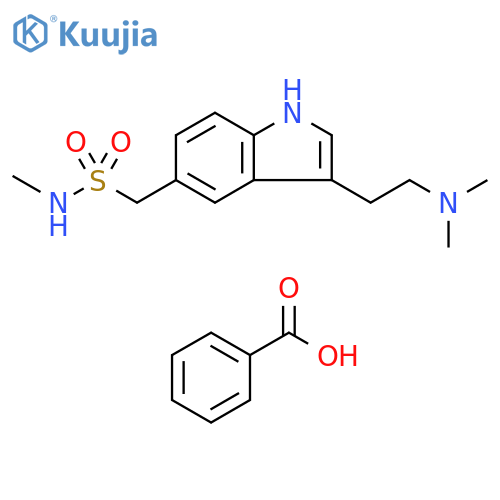 1H-Indole-5-methanesulfonamide, 3-[2-(dimethylamino)ethyl]-N-methyl-, benzoate (1:1) structure
