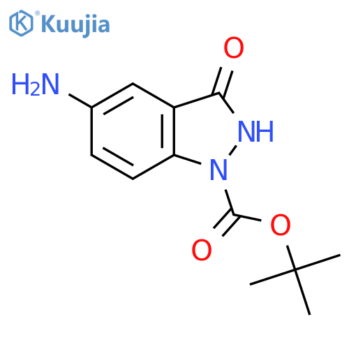 Tert-Butyl 5-amino-3-oxo-2,3-dihydro-1H-indazole-1-carboxylate structure